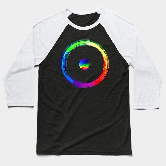 Symbols of planets luminescent paint Baseball T-Shirt by Blackmoon9